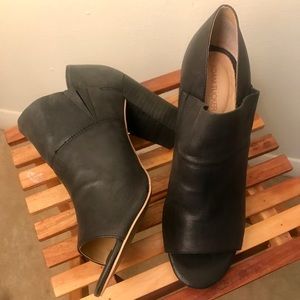 Adam Tucker Black Leather Booties